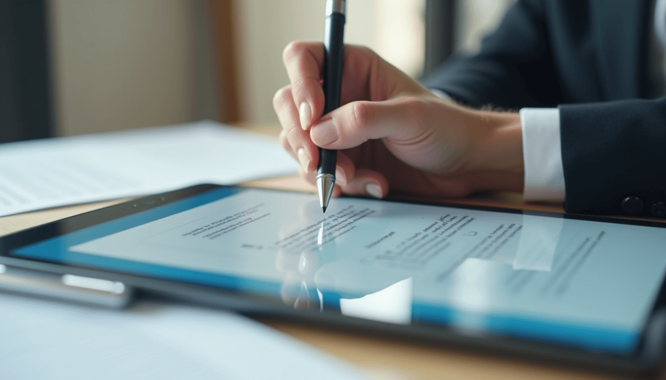 Signature électronique d'un PV d'AGOA sur tablette numérique